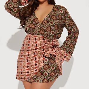 Fashion nova Maddie Tapestry Mini Dress